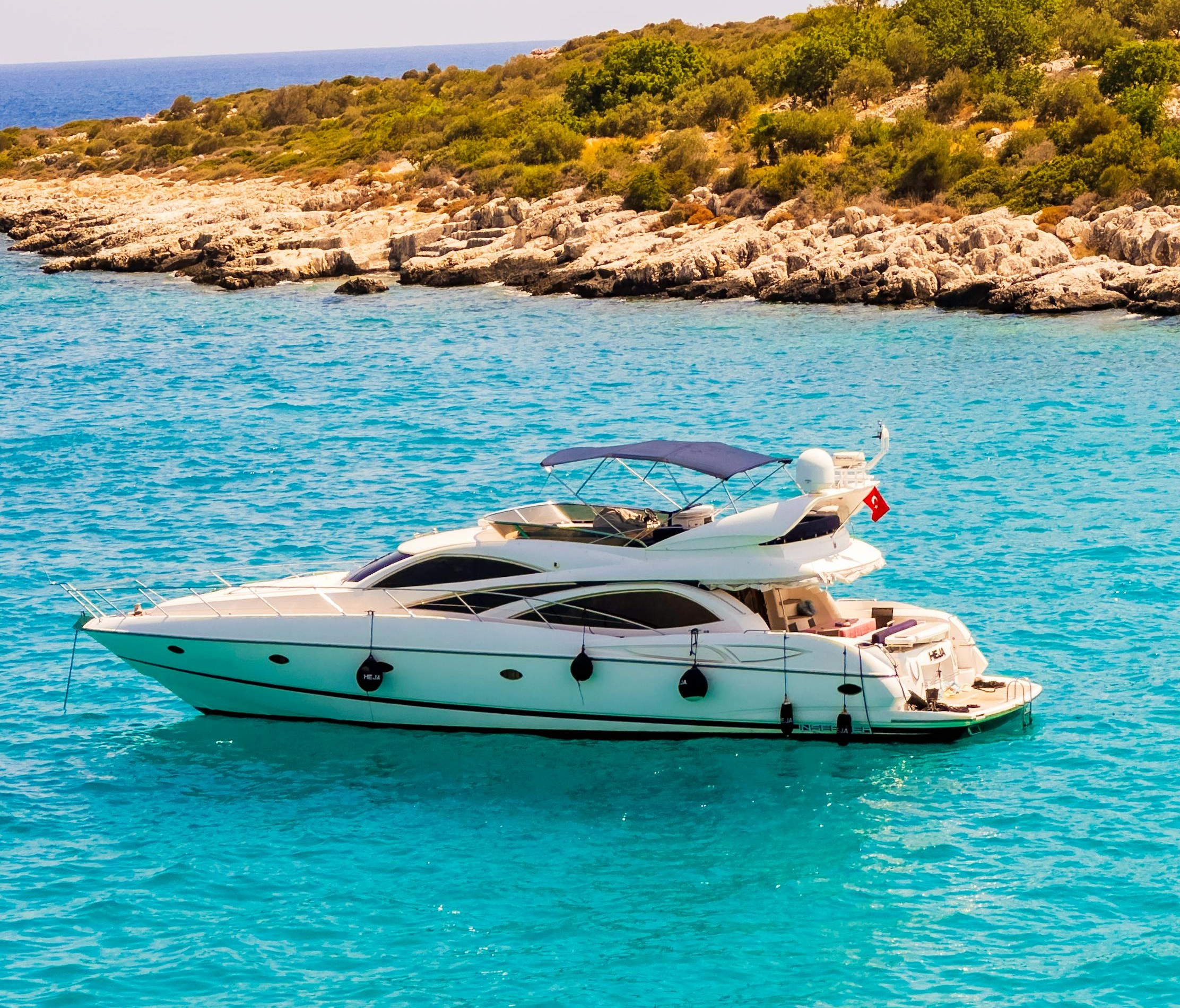 Private boat tour on the Mediterranean coast in Side Turkey